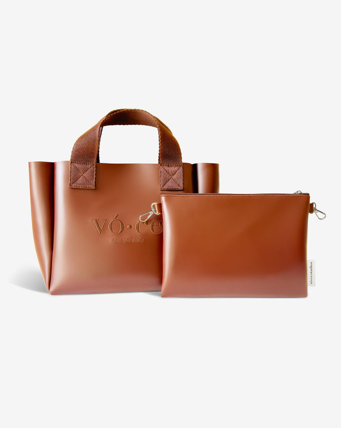 Camel Deri Tote Bag