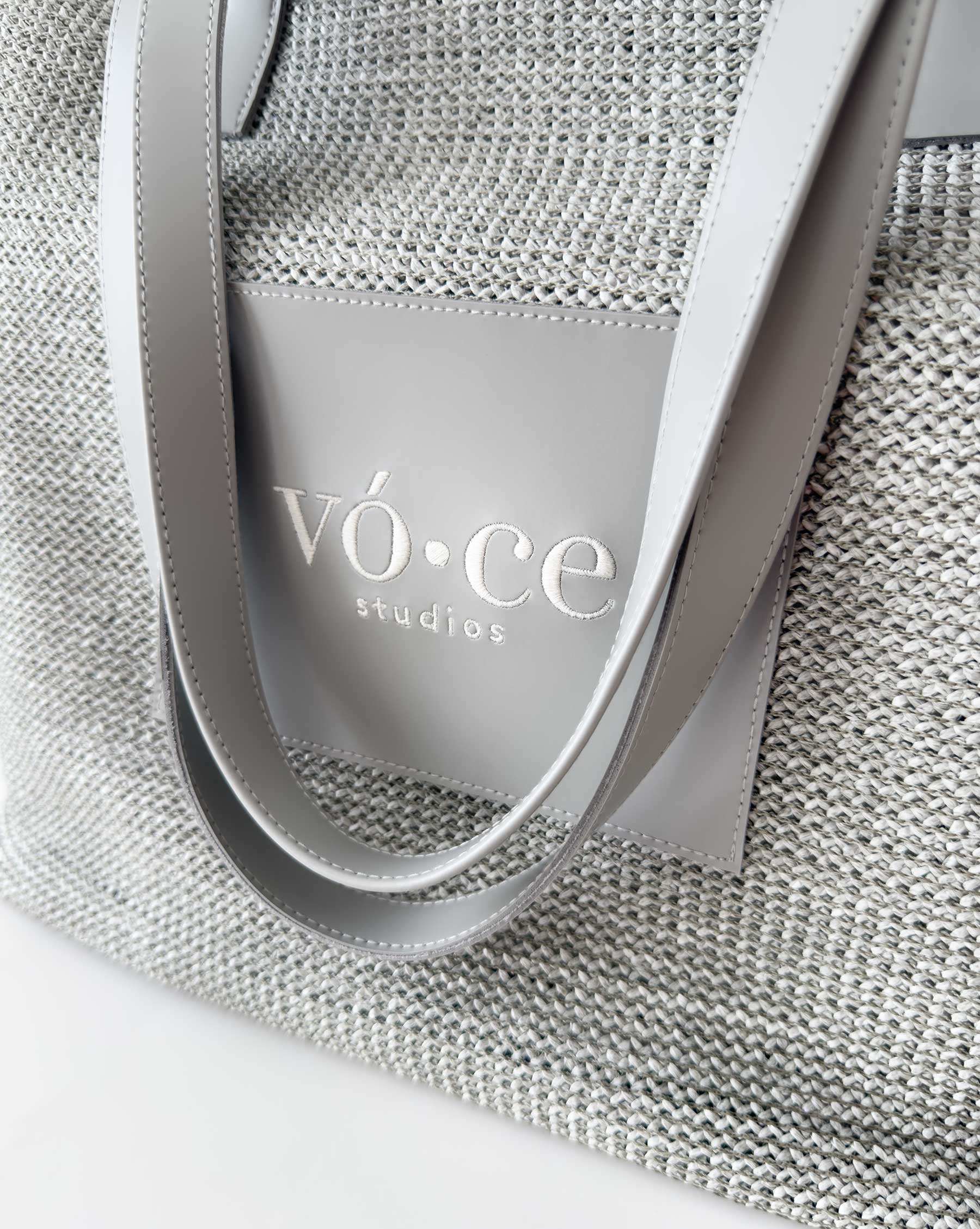 Hasır Çanta – Cool Grey