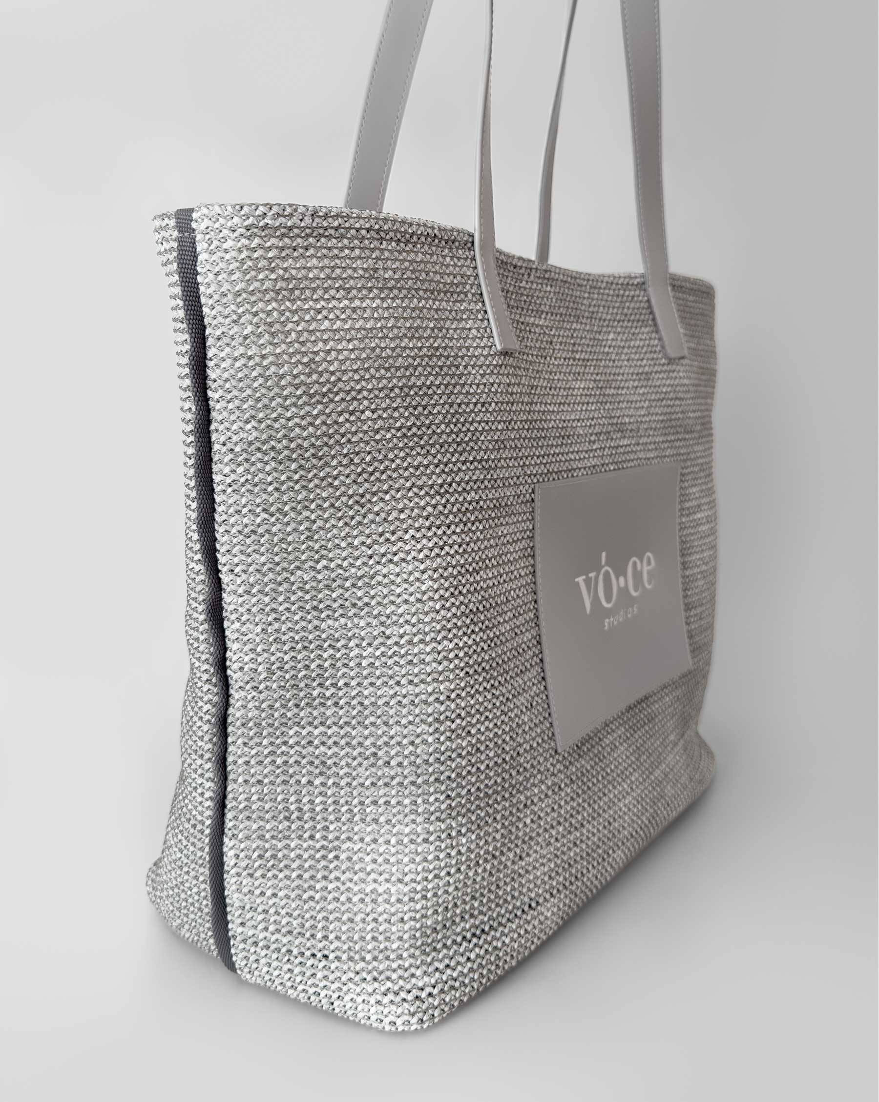 Hasır Çanta – Cool Grey