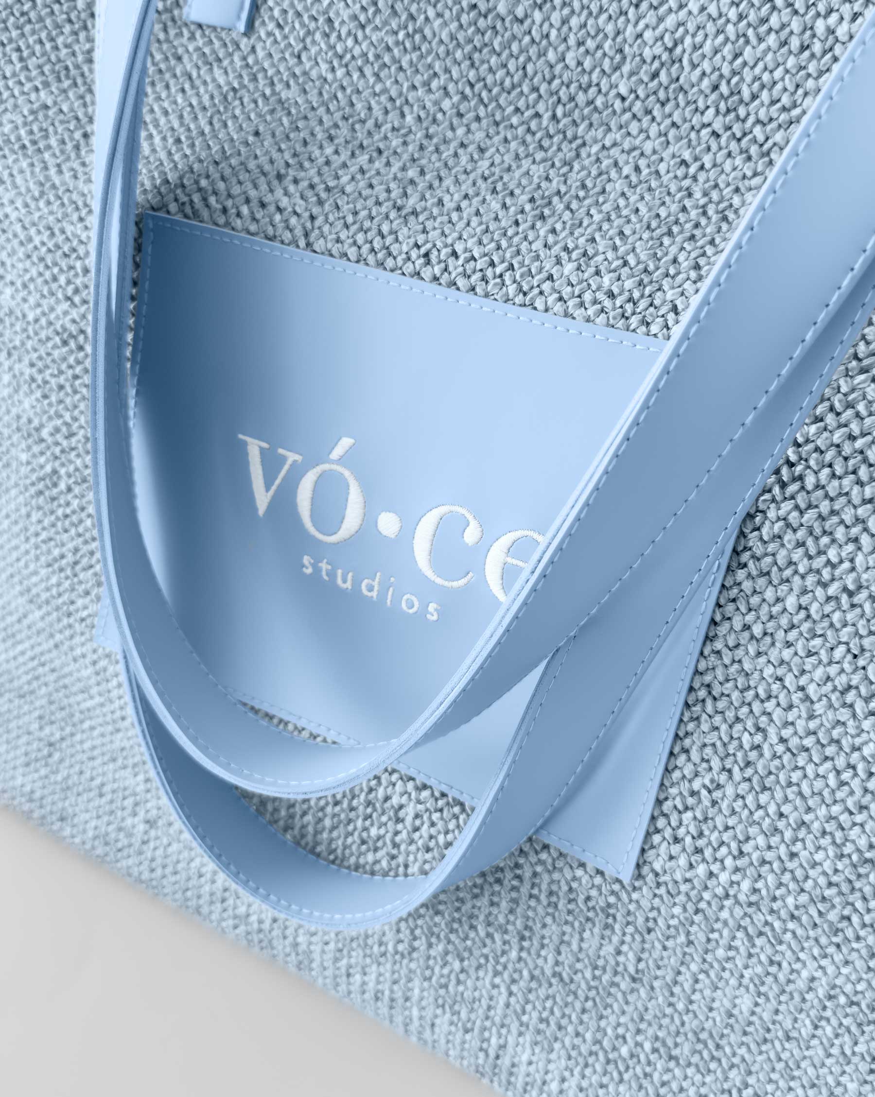 Hasır Çanta – Pastel Blue