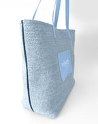 Hasır Çanta – Pastel Blue