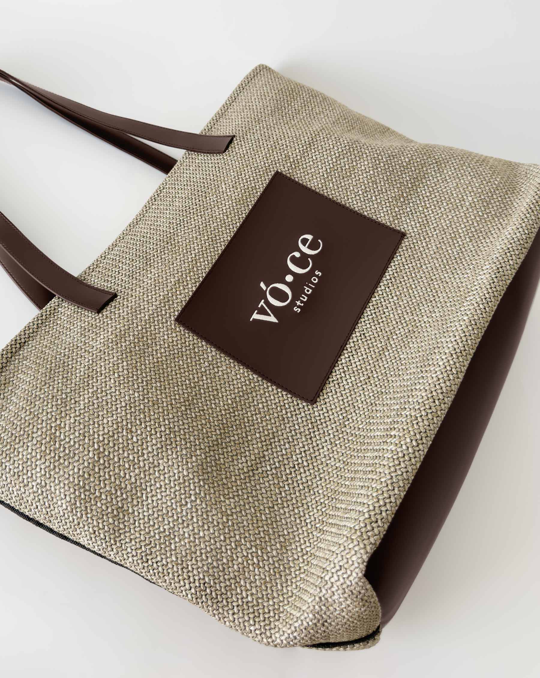 Hasır Çanta – Nude Brown